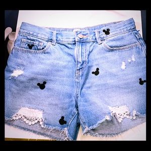 CUSTOM disney jean shorts
